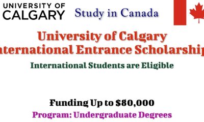 University Of Calgary Canada Scholarship 2024